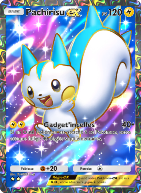 Pachirisu-ex 183 — Space-Time Smackdown (French Pokémon TCG card)