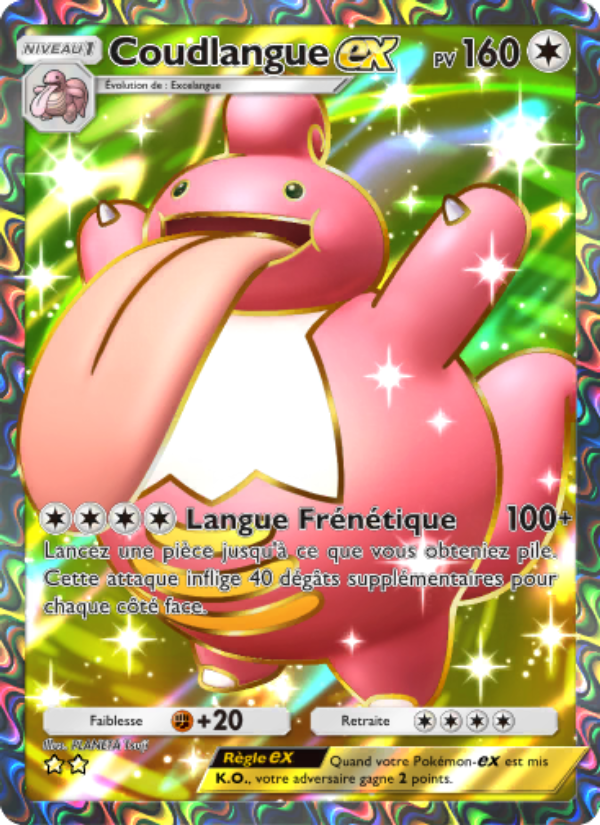 Coudlangue-ex 189 — Space-Time Smackdown (French Pokémon TCG card)