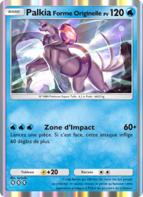 PalkiaForme Originelle 023 — Triumphant Light (French Pokémon TCG card)