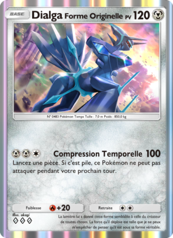 DialgaForme Originelle 060 — Triumphant Light (French Pokémon TCG card)