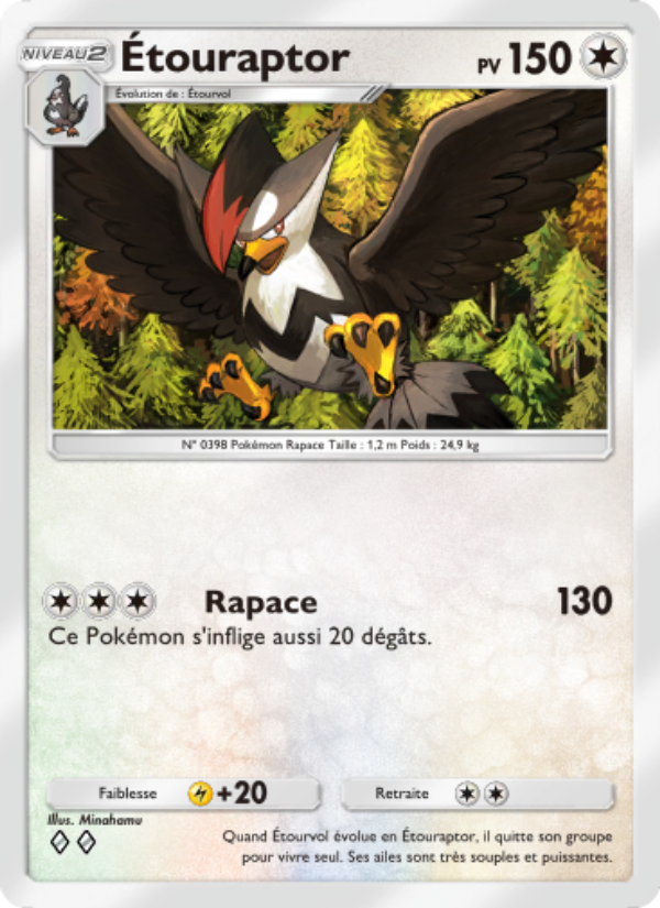Étouraptor 068 — Triumphant Light (French Pokémon TCG card)