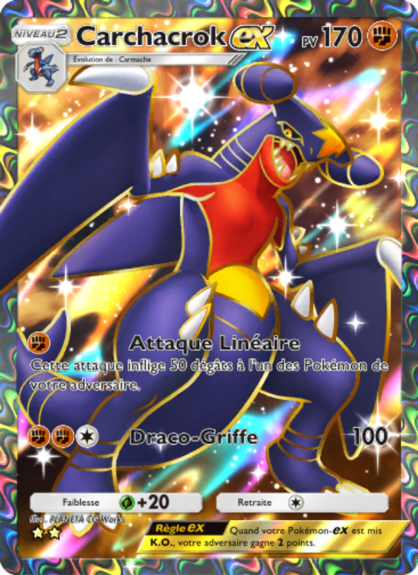 Carchacrok-ex 084 — Triumphant Light (French Pokémon TCG card)