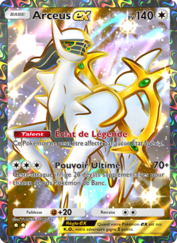 Arceus-ex 086 — Triumphant Light (French Pokémon TCG card)