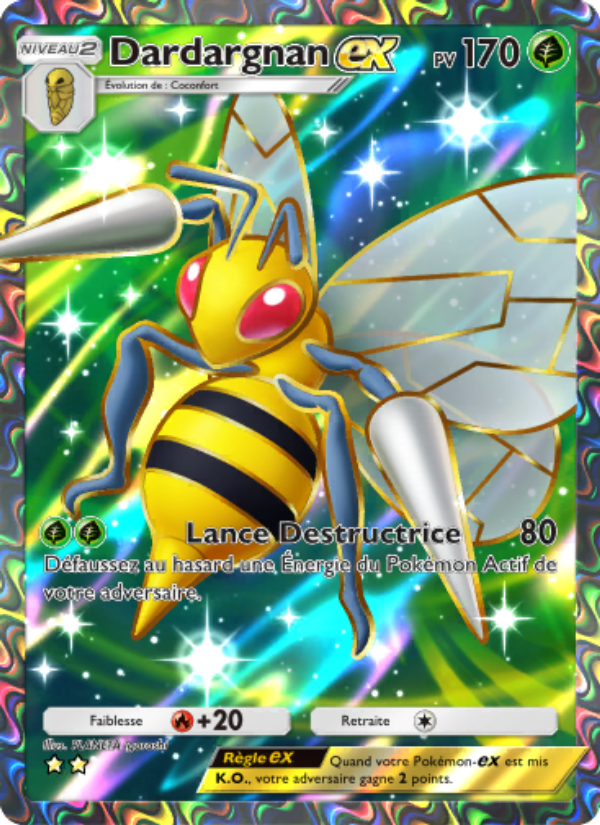 Dardargnan-ex 079 — Shining Revelry (French Pokémon TCG card)