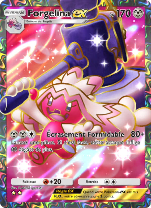 Forgelina-ex 086 — Shining Revelry (French Pokémon TCG card)