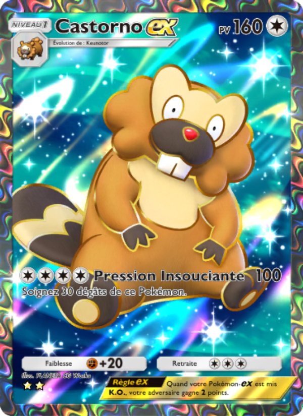 Castorno-ex 087 — Shining Revelry (French Pokémon TCG card)
