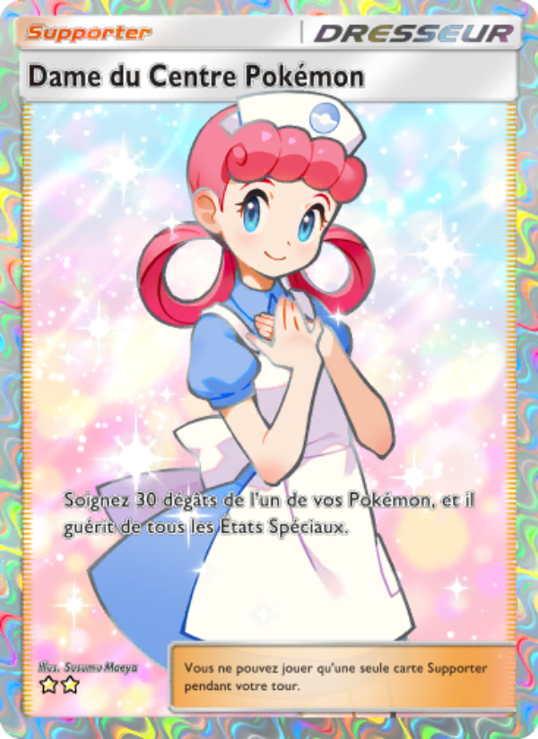 Dame du Centre Pokémon 089 — Shining Revelry (French Pokémon TCG card)