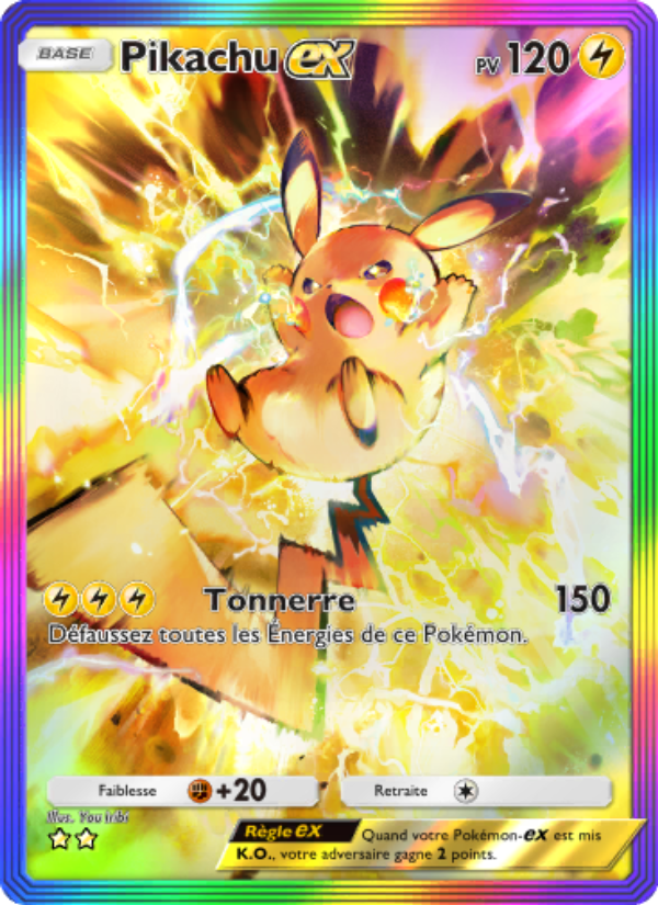 Pikachu-ex 092 — Shining Revelry (French Pokémon TCG card)