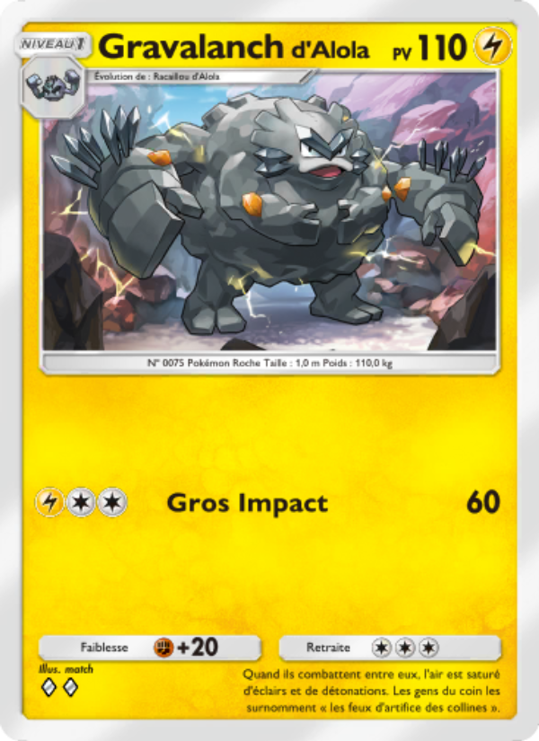 Gravalanchd'Alola 060 — Celestial Guardians (French Pokémon TCG card)
