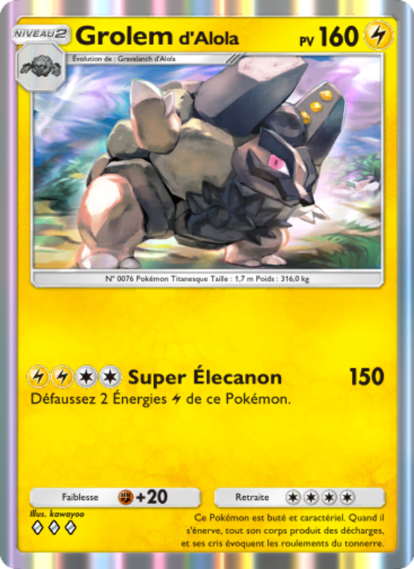 Grolemd'Alola 061 — Celestial Guardians (French Pokémon TCG card)