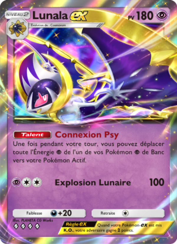 Lunala-ex 087 — Celestial Guardians (French Pokémon TCG card)