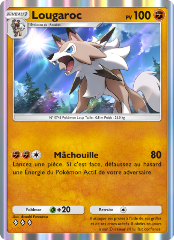Lougaroc 100 — Celestial Guardians (French Pokémon TCG card)