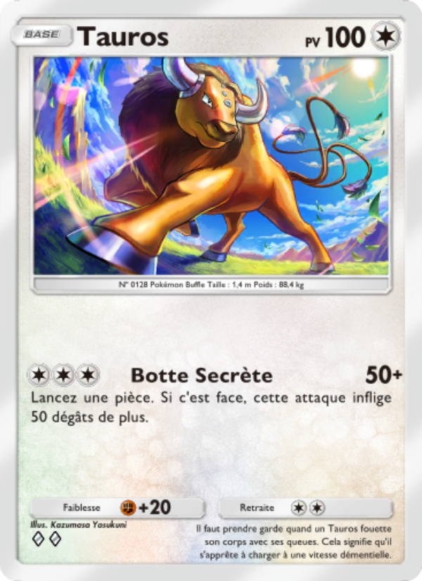 Tauros 128 — Celestial Guardians (French Pokémon TCG card)