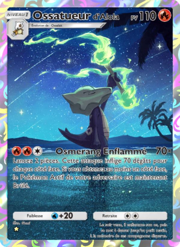 Ossatueurd'Alola 160 — Celestial Guardians (French Pokémon TCG card)