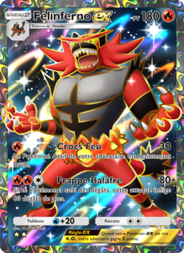 Félinferno-ex 182 — Celestial Guardians (French Pokémon TCG card)