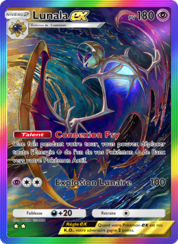 Lunala-ex 204 — Celestial Guardians (French Pokémon TCG card)