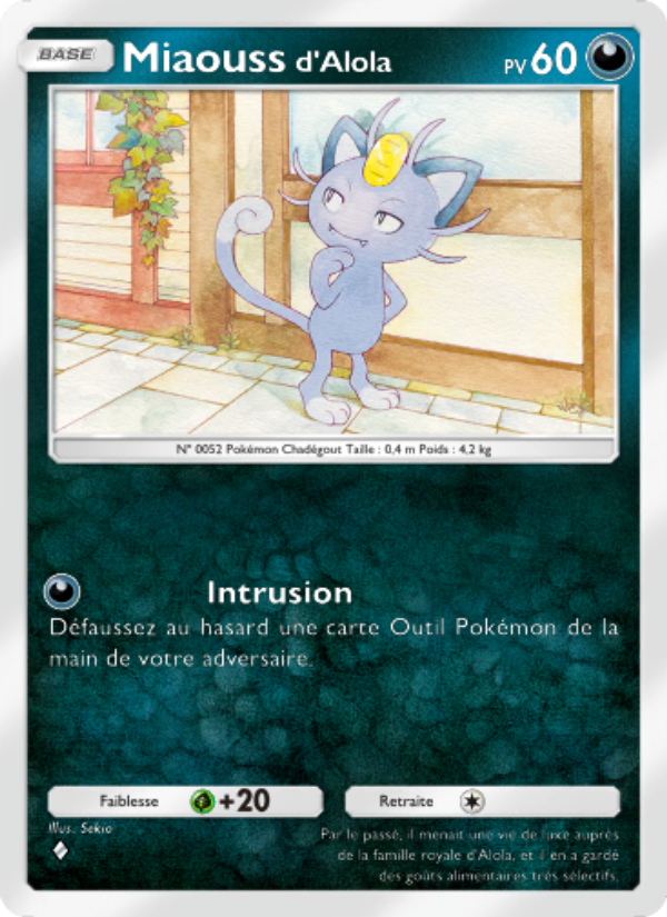Miaouss d'Alola 037 — Extradimensional Crisis (French Pokémon TCG card)