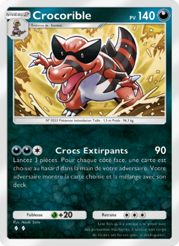 Crocorible 041 — Extradimensional Crisis (French Pokémon TCG card)