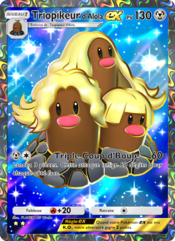 Triopikeur d'Alola-ex 080 — Extradimensional Crisis (French Pokémon TCG card)