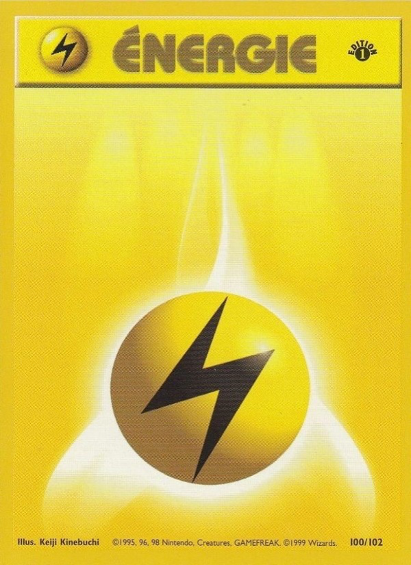 Énergie Électrique 100 — Base Set (French Pokémon TCG card)