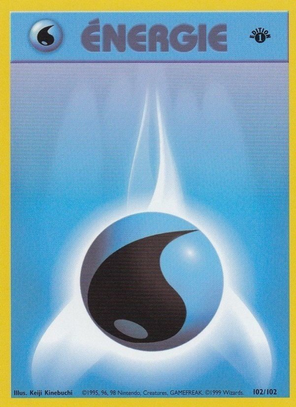 Énergie Eau 102 — Base Set (French Pokémon TCG card)