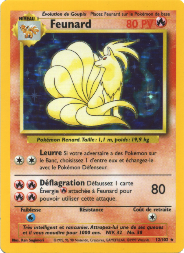 Feunard 12 — Base Set (French Pokémon TCG card)