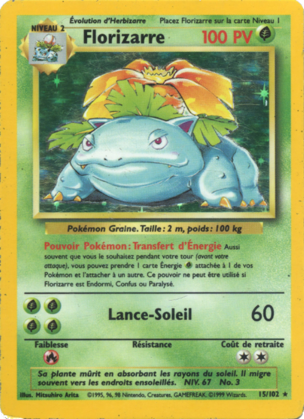 Florizarre 15 — Base Set (French Pokémon TCG card)
