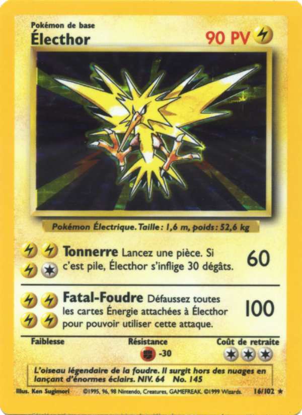 Électhor 16 — Base Set (French Pokémon TCG card)