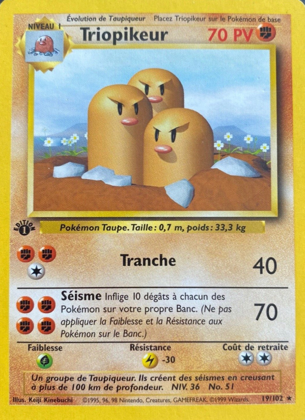 Triopikeur 19 — Base Set (French Pokémon TCG card)