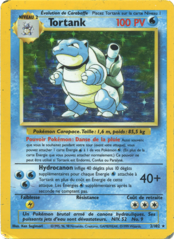 Tortank 2 — Base Set (French Pokémon TCG card)