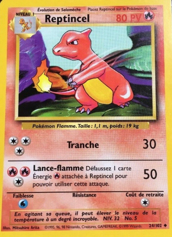 Reptincel 24 — Base Set (French Pokémon TCG card)