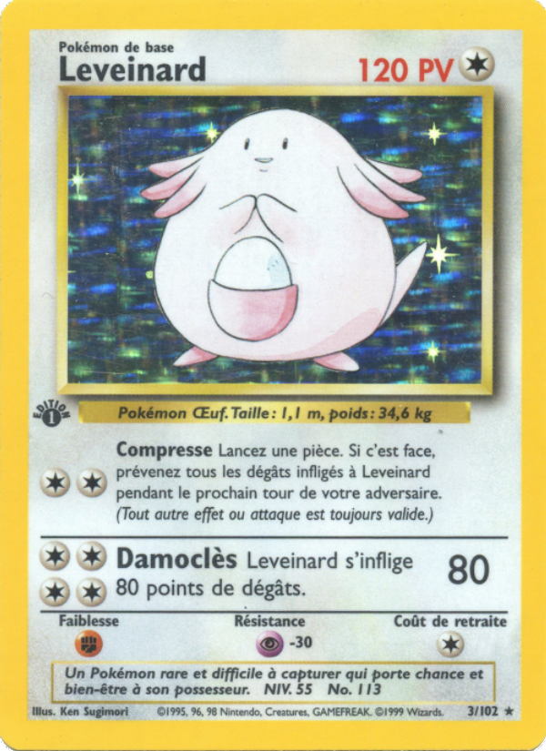 Leveinard 3 — Base Set (French Pokémon TCG card)