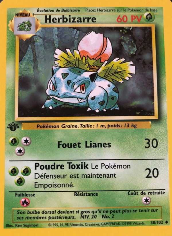 Herbizarre 30 — Base Set (French Pokémon TCG card)