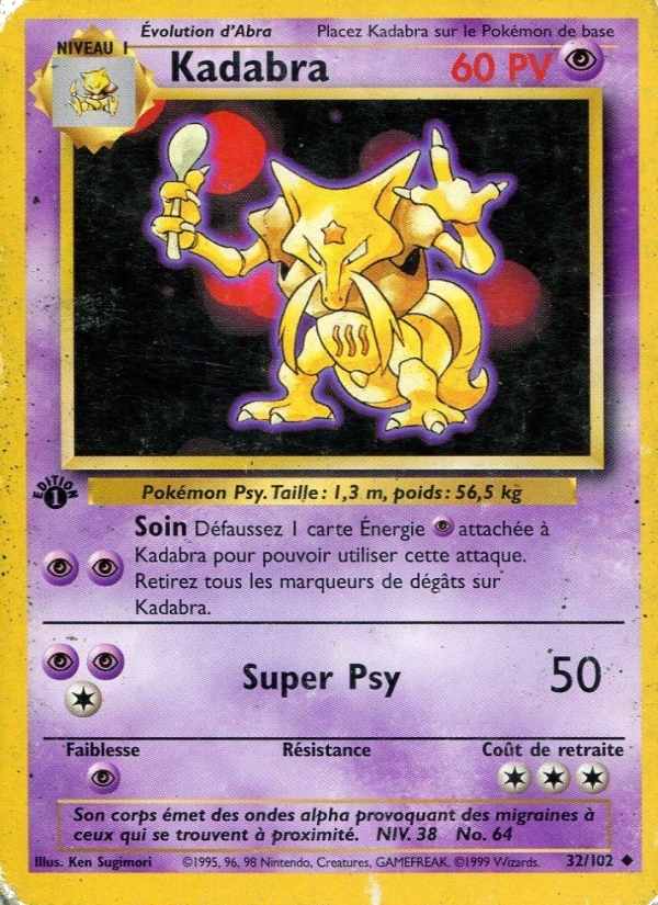 Kadabra 32 — Base Set (French Pokémon TCG card)