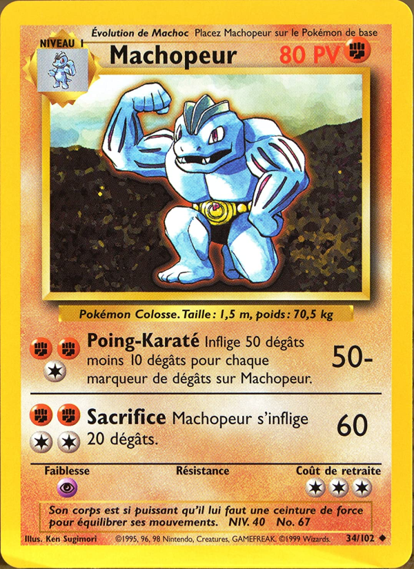 Machopeur 34 — Base Set (French Pokémon TCG card)