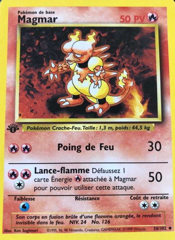Magmar 36 — Base Set (French Pokémon TCG card)