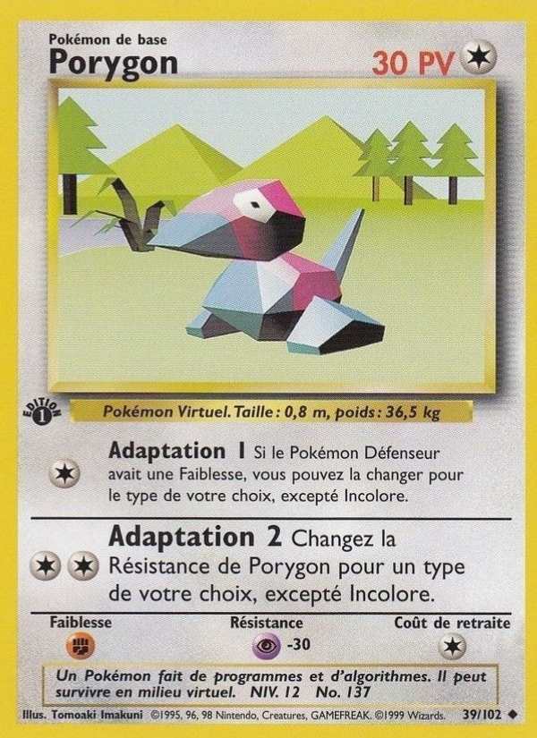Porygon 39 — Base Set (French Pokémon TCG card)