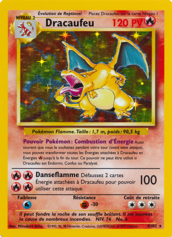 Dracaufeu 4 — Base Set (French Pokémon TCG card)