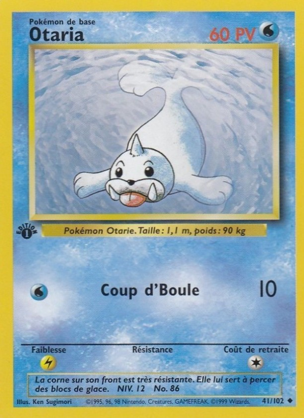 Otaria 41 — Base Set (French Pokémon TCG card)