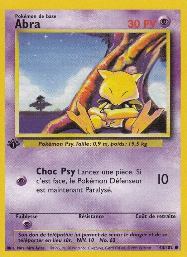 Abra 43 — Base Set (French Pokémon TCG card)