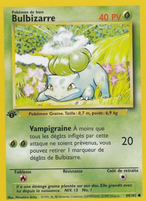 Bulbizarre 44 — Base Set (French Pokémon TCG card)