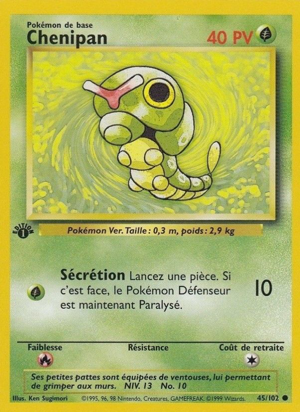 Chenipan 45 — Base Set (French Pokémon TCG card)