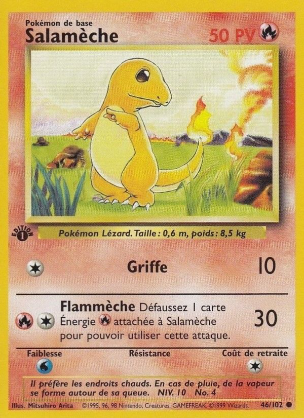 Salamèche 46 — Base Set (French Pokémon TCG card)