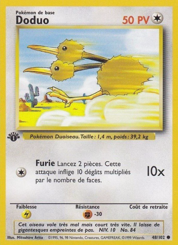 Doduo 48 — Base Set (French Pokémon TCG card)