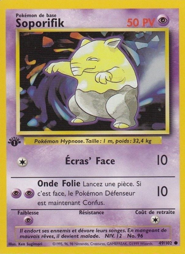 Soporifik 49 — Base Set (French Pokémon TCG card)