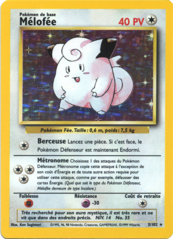 Mélofée 5 — Base Set (French Pokémon TCG card)