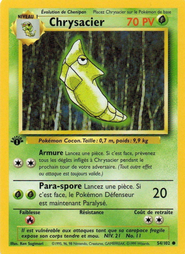 Chrysacier 54 — Base Set (French Pokémon TCG card)