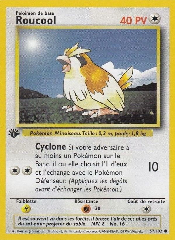 Roucool 57 — Base Set (French Pokémon TCG card)