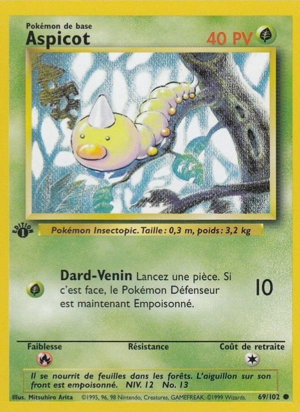 Aspicot 69 — Base Set (French Pokémon TCG card)