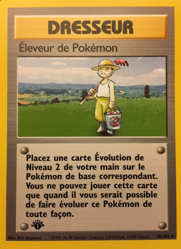 Éleveur de Pokémon 76 — Base Set (French Pokémon TCG card)